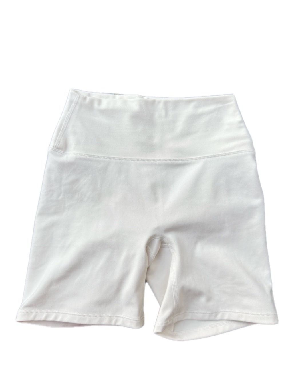 High-Rise White Bike Shorts H&M softmove